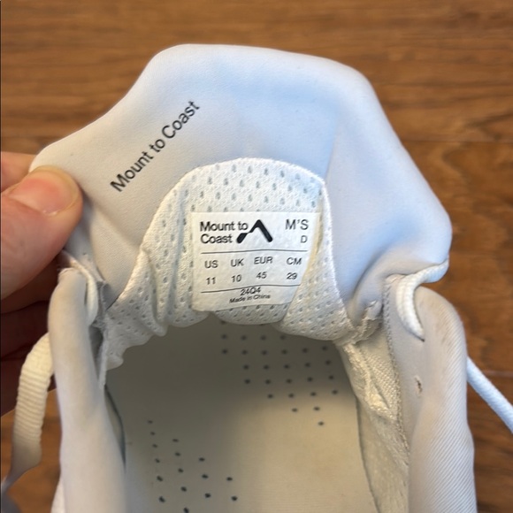 Mount to Coast White and Gray Men's Sneakers - Picture 4 of 4